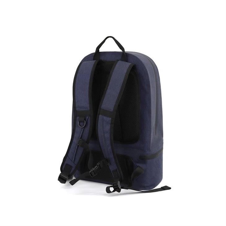 Denim Dark Blue Double Layer Waterproof Backpack